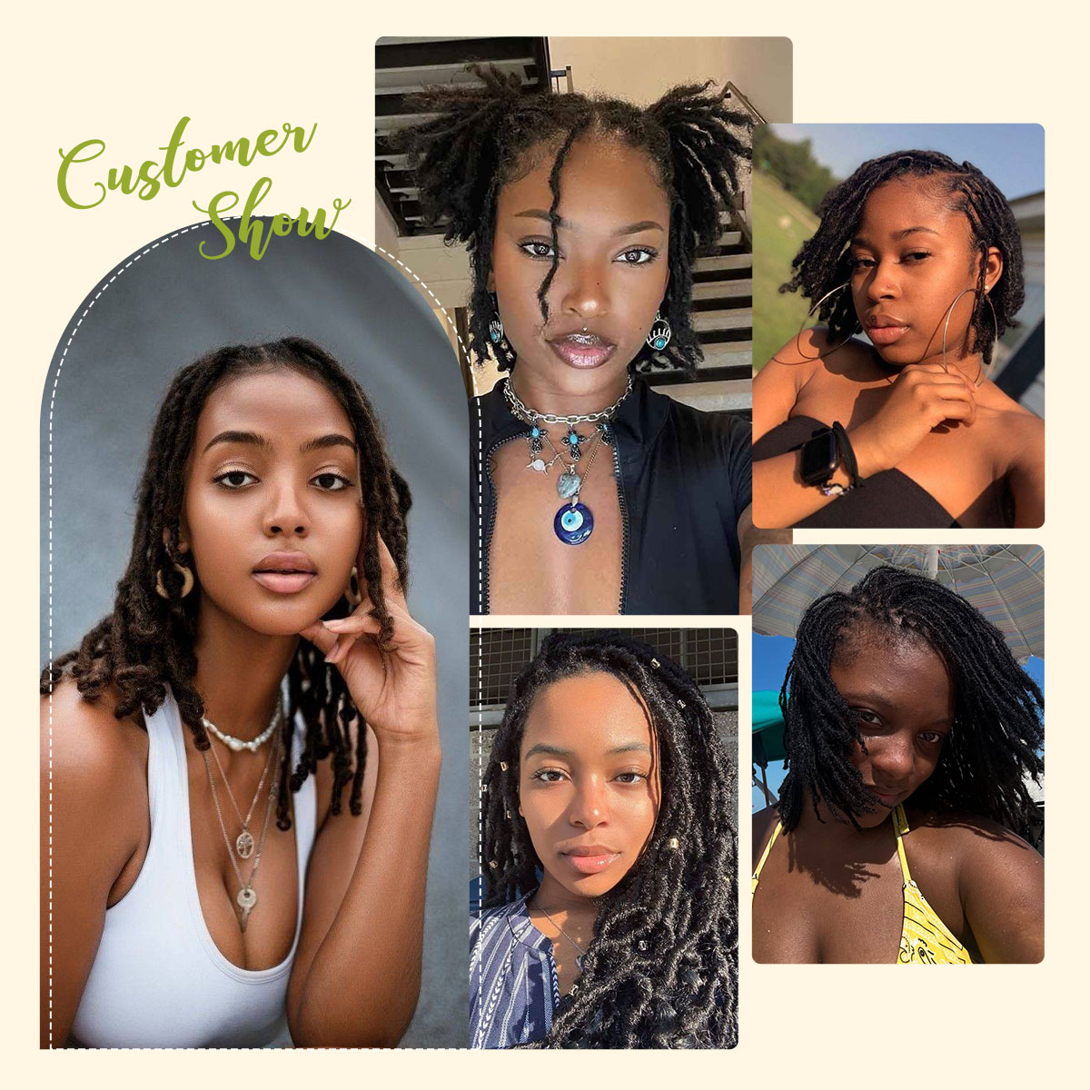 Interlocking Locs 100％ Human Hair Loc Extensions, Whole long hair, Full Handmade Loc Extensions