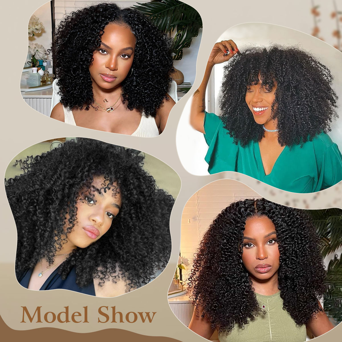 Afro Kinky Curly Knotless Pre-Separated Crochet Hair Extensions Kinky Curly Feather Hair Extensions Afro Kinky Curly Feather Line Hair 100% Human Hair