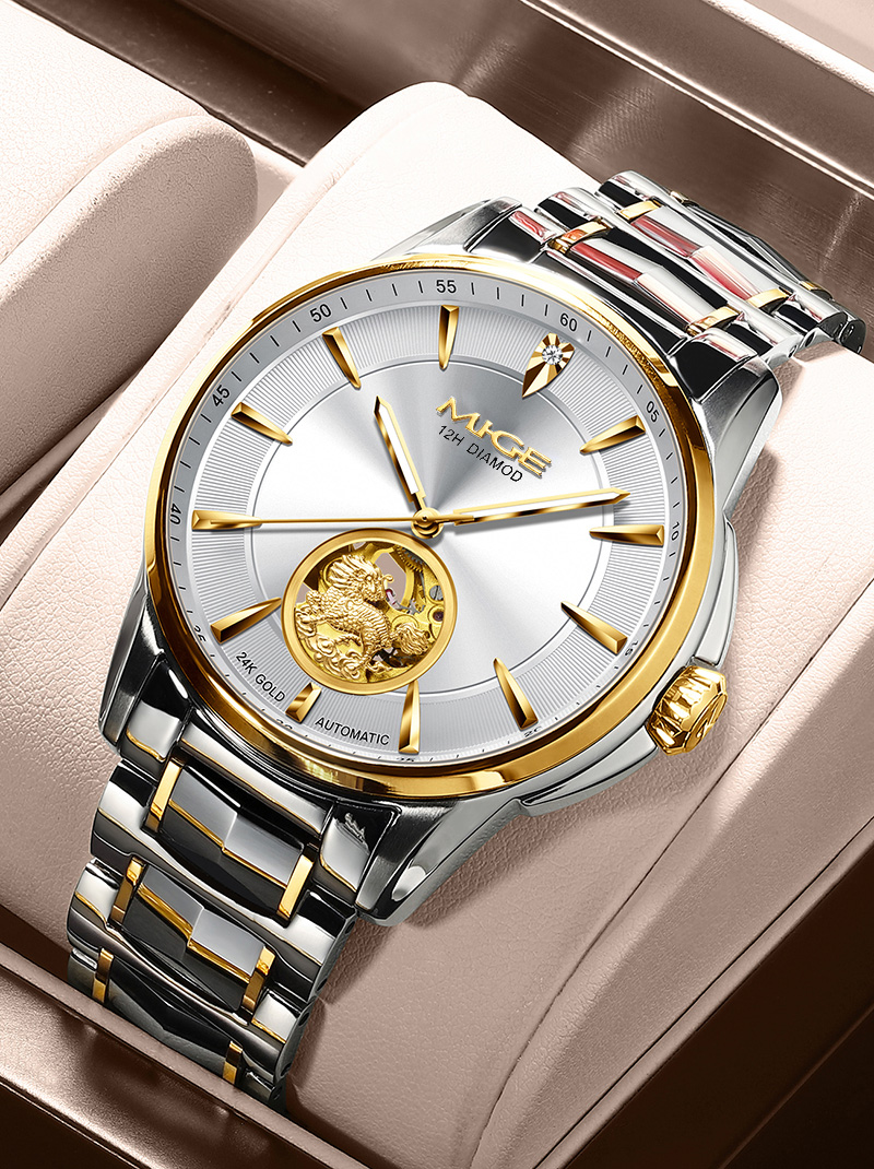 YH9178GHW-Qilin series MIGE men's and women's watches fully automatic mechanical gold-plated high-end business watches