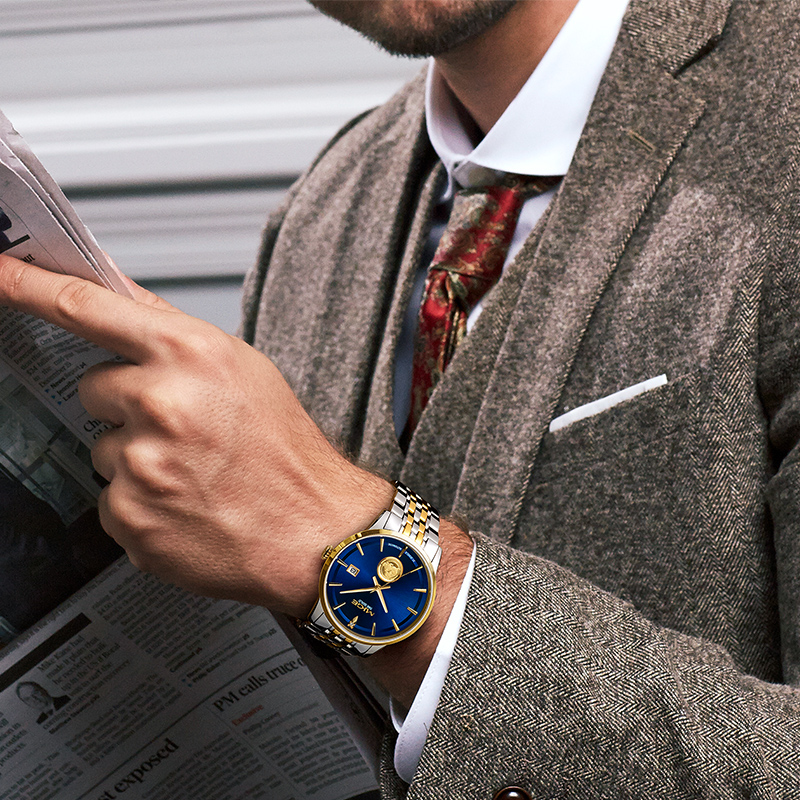 SH9188GHJ-MIGE Men's watch, fully automatic, gold-plated, high-end business watch