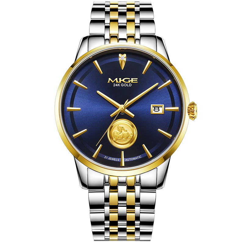 SH9188GHJ-MIGE Men's watch, fully automatic, gold-plated, high-end bus