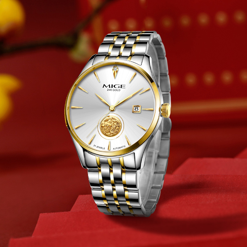 SH9159GHJ-MIGE men's watch fully automatic mechanical gold-plated high-end business watch