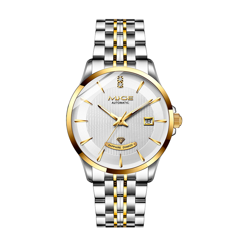 SH1292GHW-MIGE Men's and women's automatic mechanical gold-plated inla