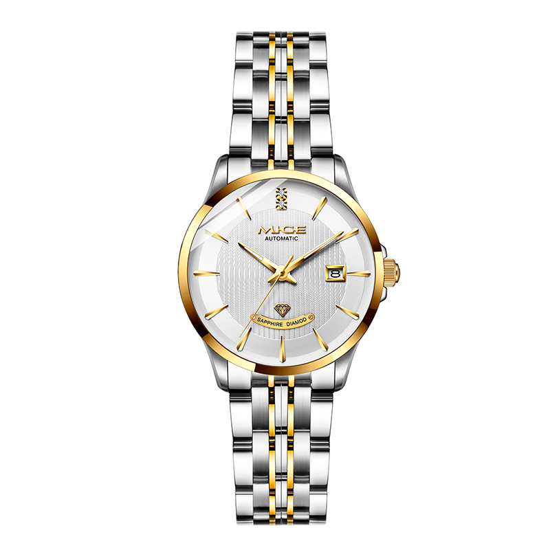 SH1292GHW-MIGE Men's and women's automatic mechanical gold-plated inla