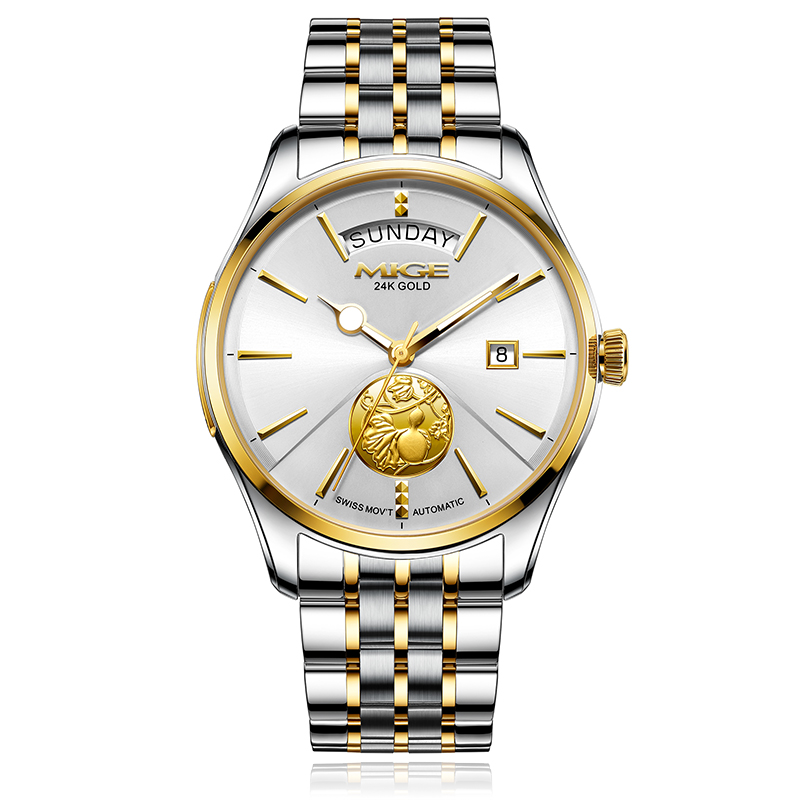 SH9198GHJ-MIGE Men's Watch Fully Automatic Mechanical Gold-plated High
