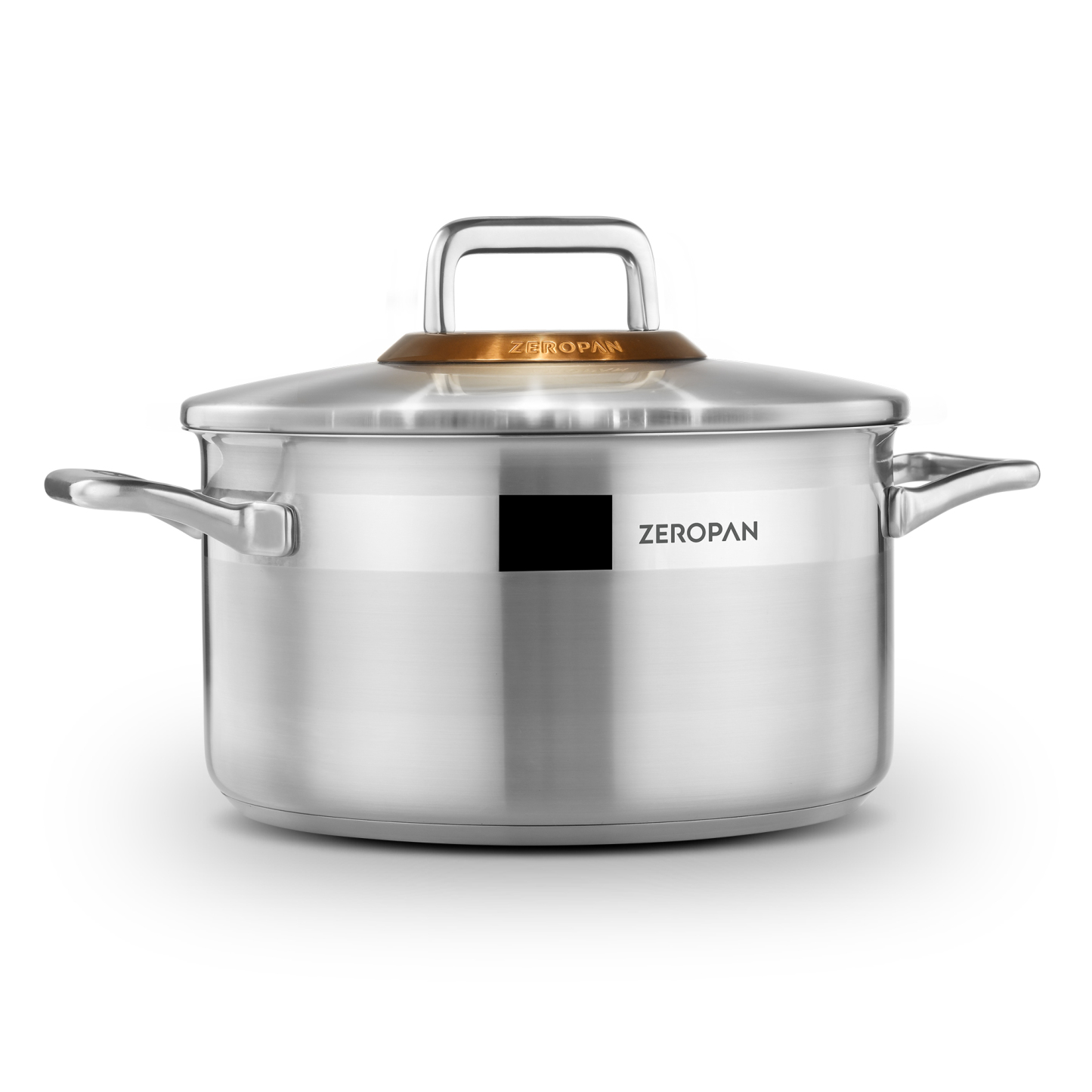 ZEROPAN Hybrid Nonstick Stockpot, Non-Toxic Non-Stick Professional Cookware, Stainless Steel Stockpot with Glass Lid, Non-stick Soup Pot, Dishwasher-Friendly, Oven-Safe Up to 500°F, Compatible with All Cooktops, Stay-Cool Handle