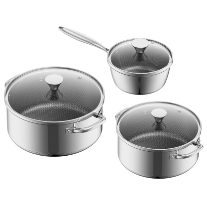 ZEROPAN Hybrid Nonstick Stockpot,Non-Toxic Non-Stick Professional Cookware,  Stainless Steel Stockpot with Glass Lid, Dishwasher-Fri endly, Oven-Safe Up to 500°F, Non-stick Soup Pot Compatible with All Cooktops, Stay-Cool Handle