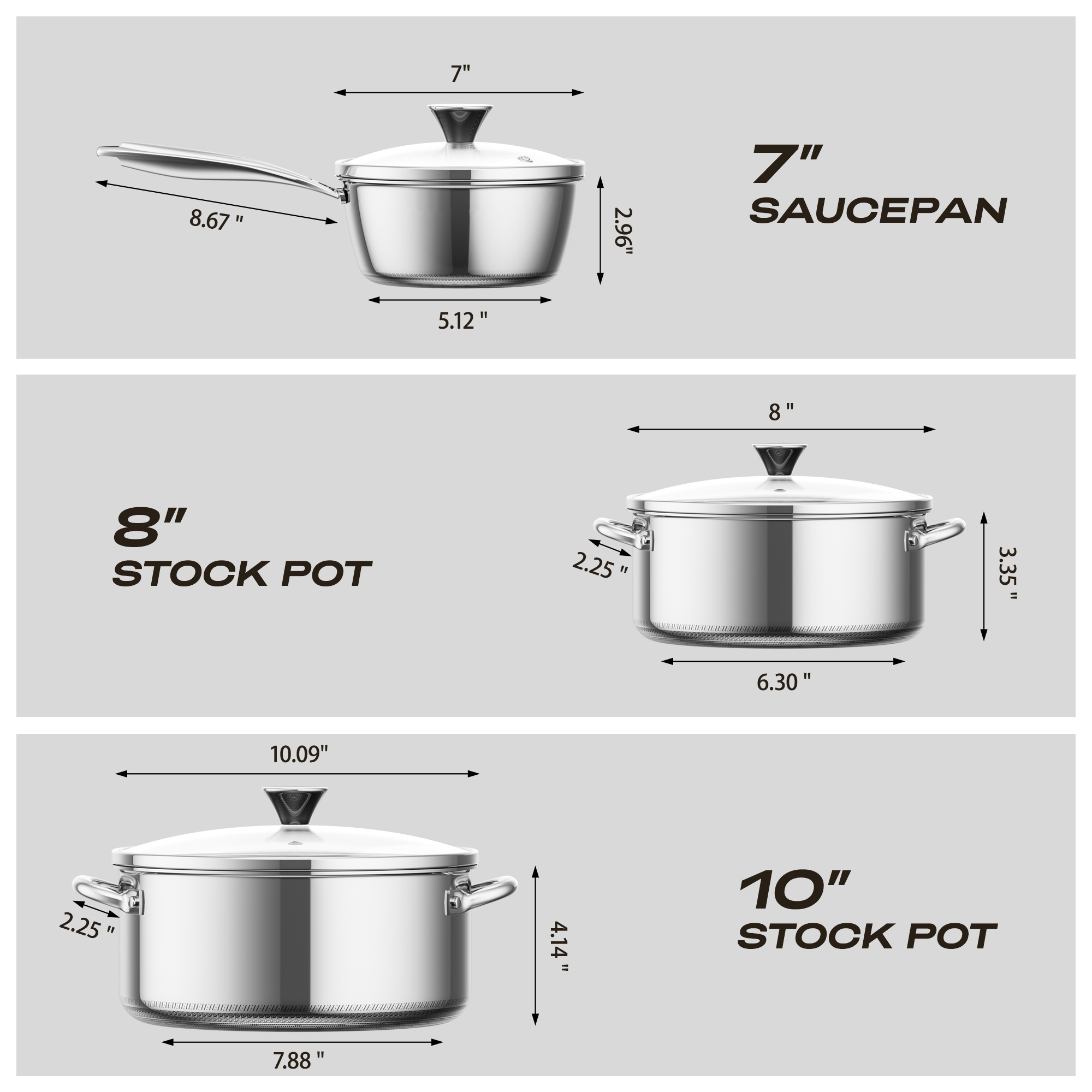 ZEROPAN Hybrid Nonstick Stockpot,Non-Toxic Non-Stick Professional Cookware,  Stainless Steel Stockpot with Glass Lid, Dishwasher-Fri endly, Oven-Safe Up to 500°F, Non-stick Soup Pot Compatible with All Cooktops, Stay-Cool Handle