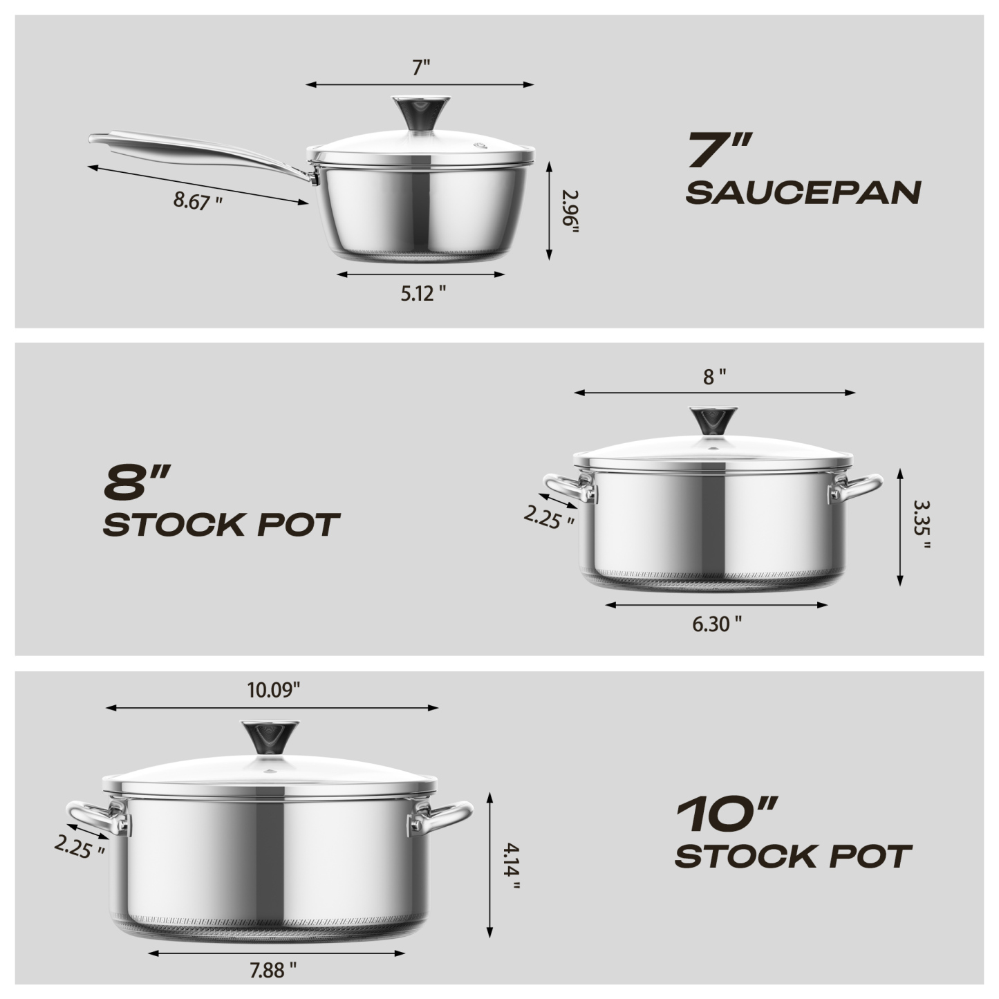 ZEROPAN Hybrid Nonstick Stockpot,Non-Toxic Non-Stick Professional Cookware,  Stainless Steel Stockpot with Glass Lid, Dishwasher-Fri endly, Oven-Safe Up to 500°F, Non-stick Soup Pot Compatible with All Cooktops, Stay-Cool Handle