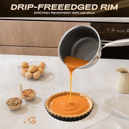 ZEROPAN Hybrid Nonstick Stockpot,Non-Toxic Non-Stick Professional Cookware,  Stainless Steel Stockpot with Glass Lid, Dishwasher-Fri endly, Oven-Safe Up to 500°F, Non-stick Soup Pot Compatible with All Cooktops, Stay-Cool Handle