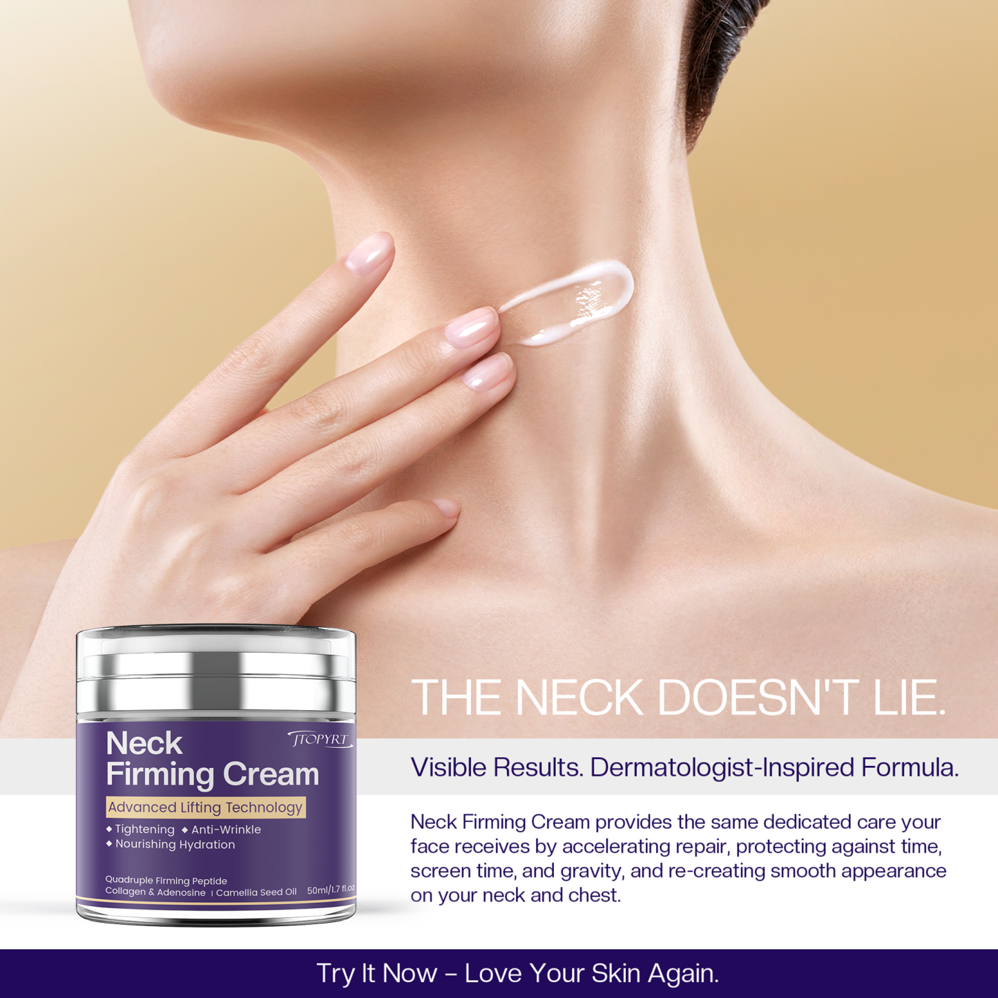 Neck Firming Cream: Neck Creams for Tightening and Firming - Korean Skin Care Tighten and Lift Neck Cream 1.7 Fl Oz