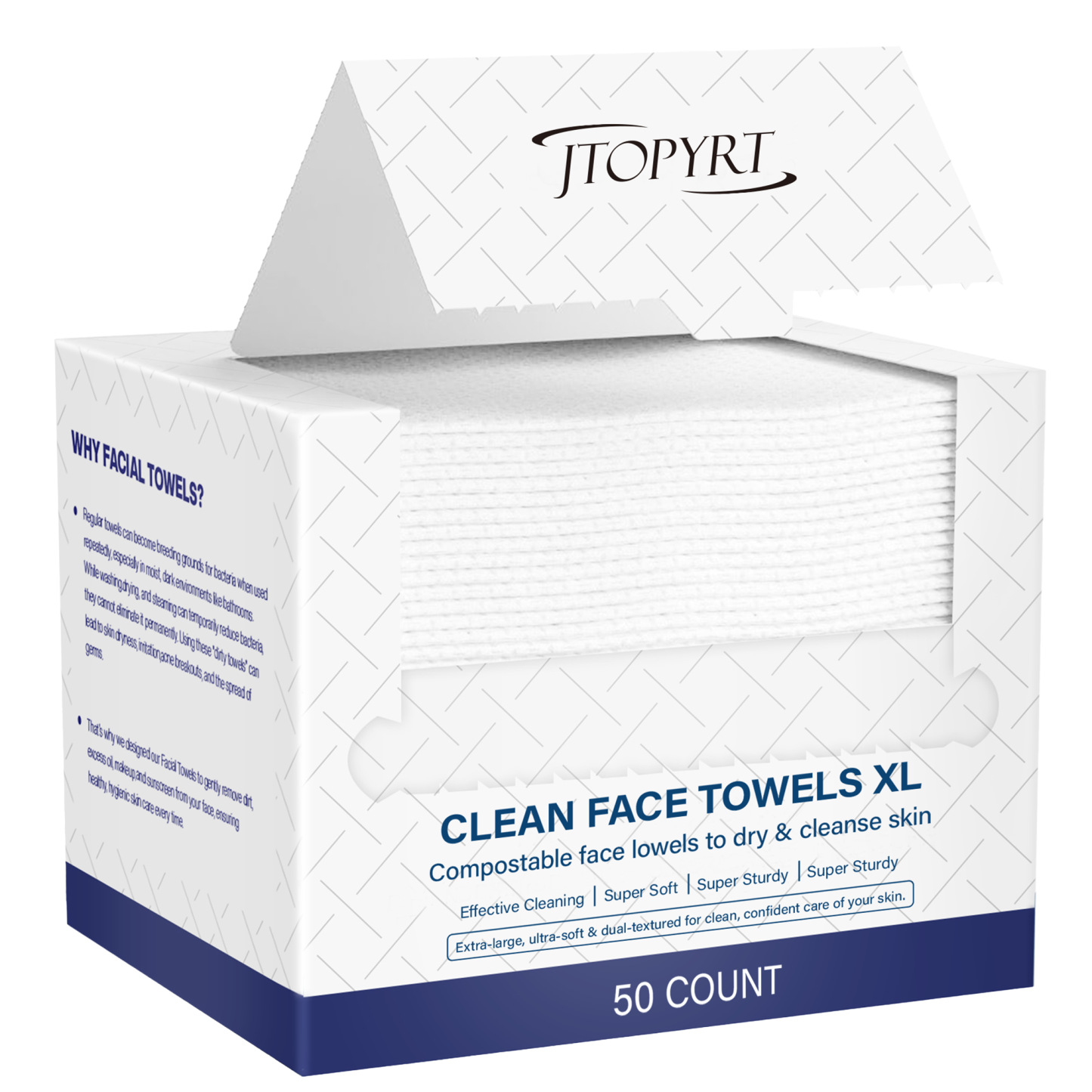 Jtopyrt Dry Wipes for Sensitive Skin Ultra Absorbent Chemical-Free Makeup Remover Wipes