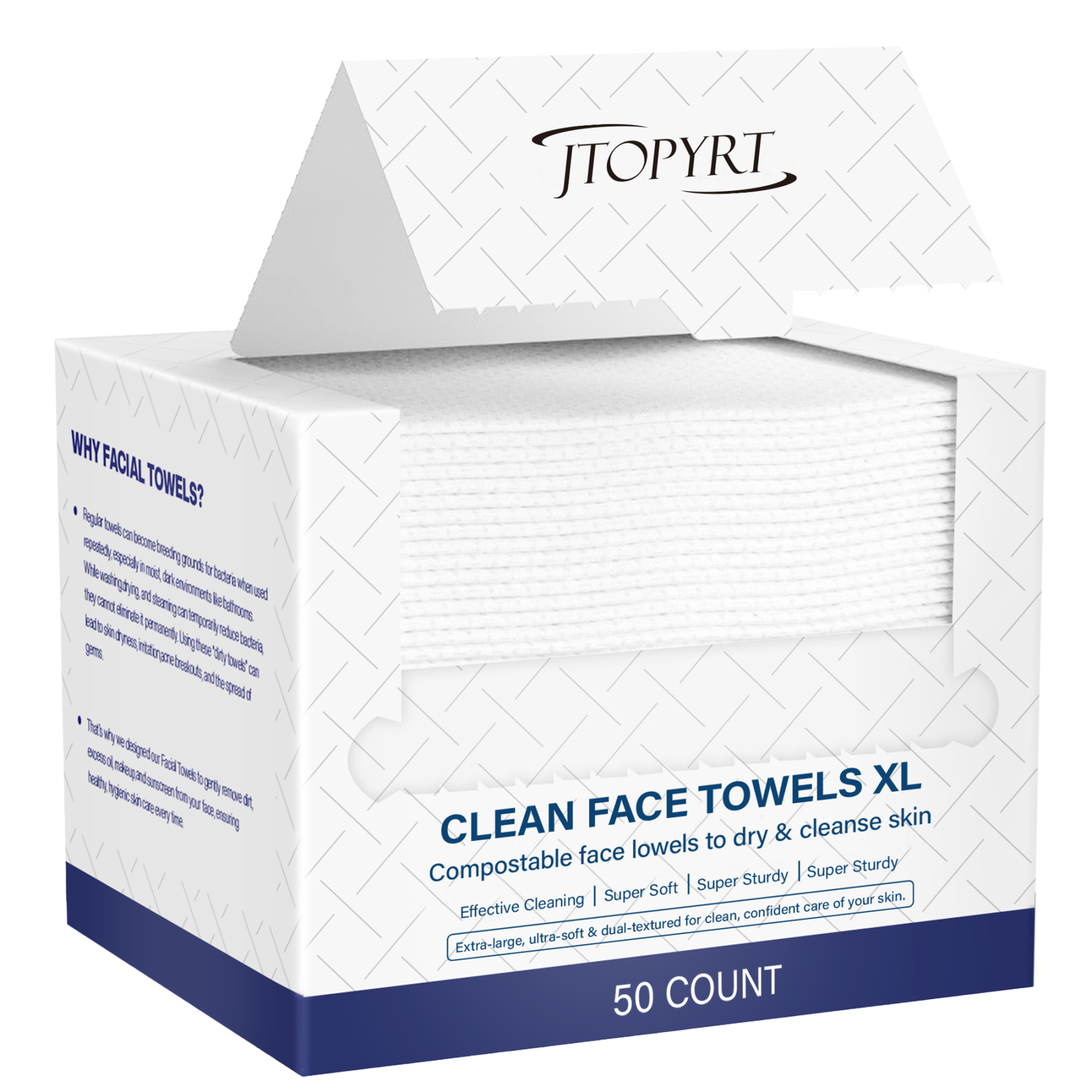 Jtopyrt Dry Wipes for Sensitive Skin Ultra Absorbent Chemical-Free Makeup Remover Wipes
