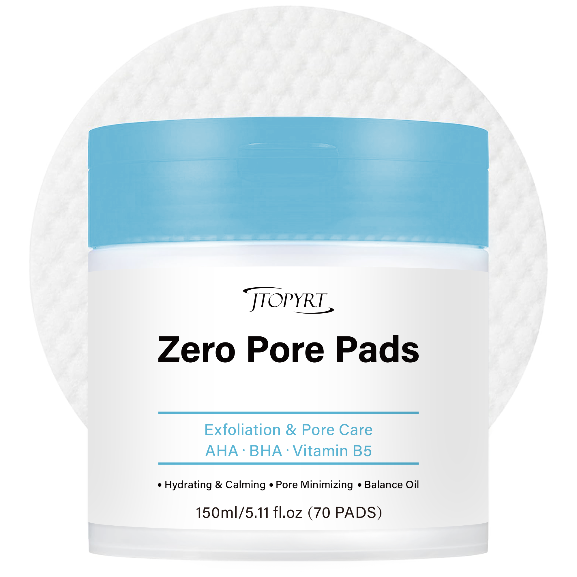 Jtopyrt Zero Pore Pads for Exfoliation and Pore Care for All Skin Types 70 Pads