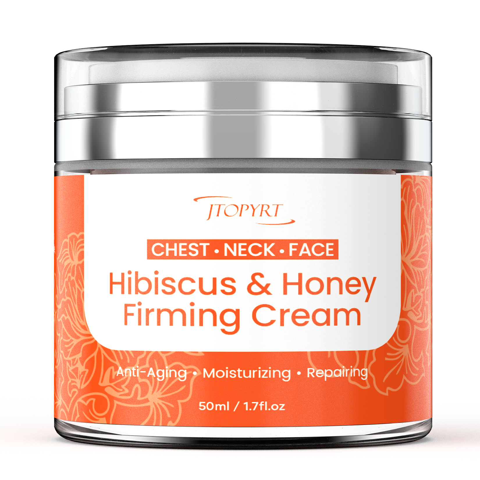 Hibiscus & Honey Firming Cream for Neck & Face – Collagen-Infused Anti-Aging Moisturizer with Retinol & Hyaluronic Acid – Skin Tightening Lotion to Reduce Lines & Crepey Skin – 1.7 oz