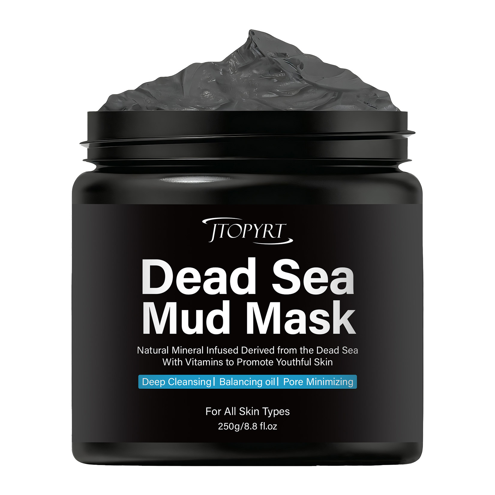 Jtopyrt Dead Sea Mud Mask for Face and Body Face Mask and Body Mud for Acne, Blackheads, and Oily Skin