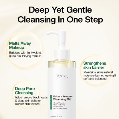 Jtopyrt Fragrance-Free Makeup Remover for Face & Eyes Pure Cleansing Oil, Natural Oil Cleanser for Face, Makeup Blackhead Remover