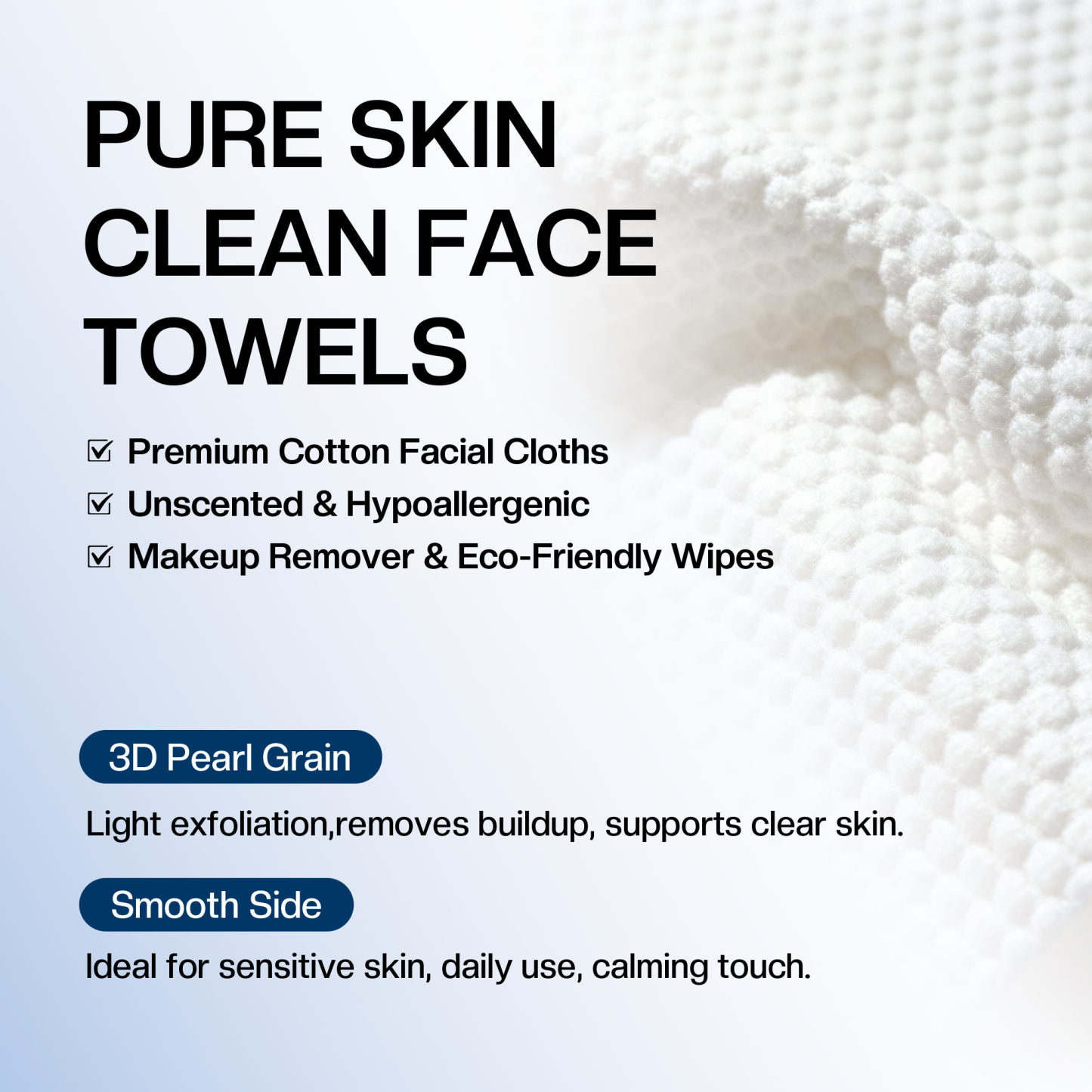 Jtopyrt Dry Wipes for Sensitive Skin Ultra Absorbent Chemical-Free Makeup Remover Wipes