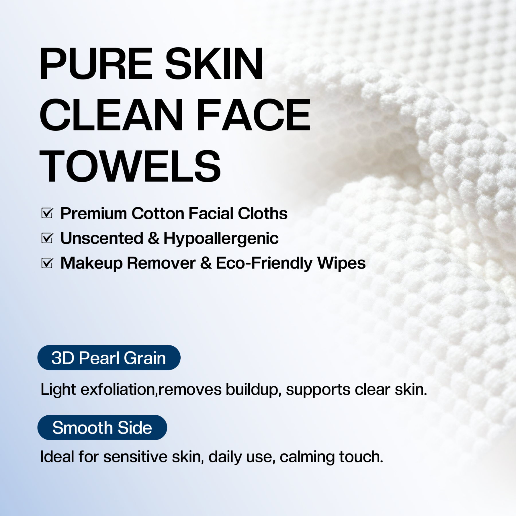 Jtopyrt Dry Wipes for Sensitive Skin Ultra Absorbent Chemical-Free Makeup Remover Wipes