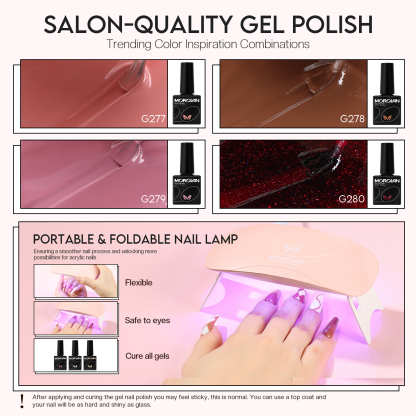 Morovan Acrylic Nail Kit with U V Lamp with Everything Starter Nail Kit Set Professional for Beginners