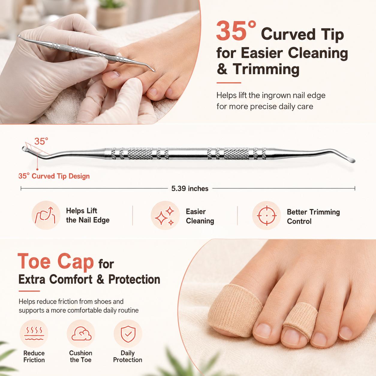 Morovan Ingrown Toenail Treatment,30ml Gentle Solution Kit for Men & Women, Toenail Care