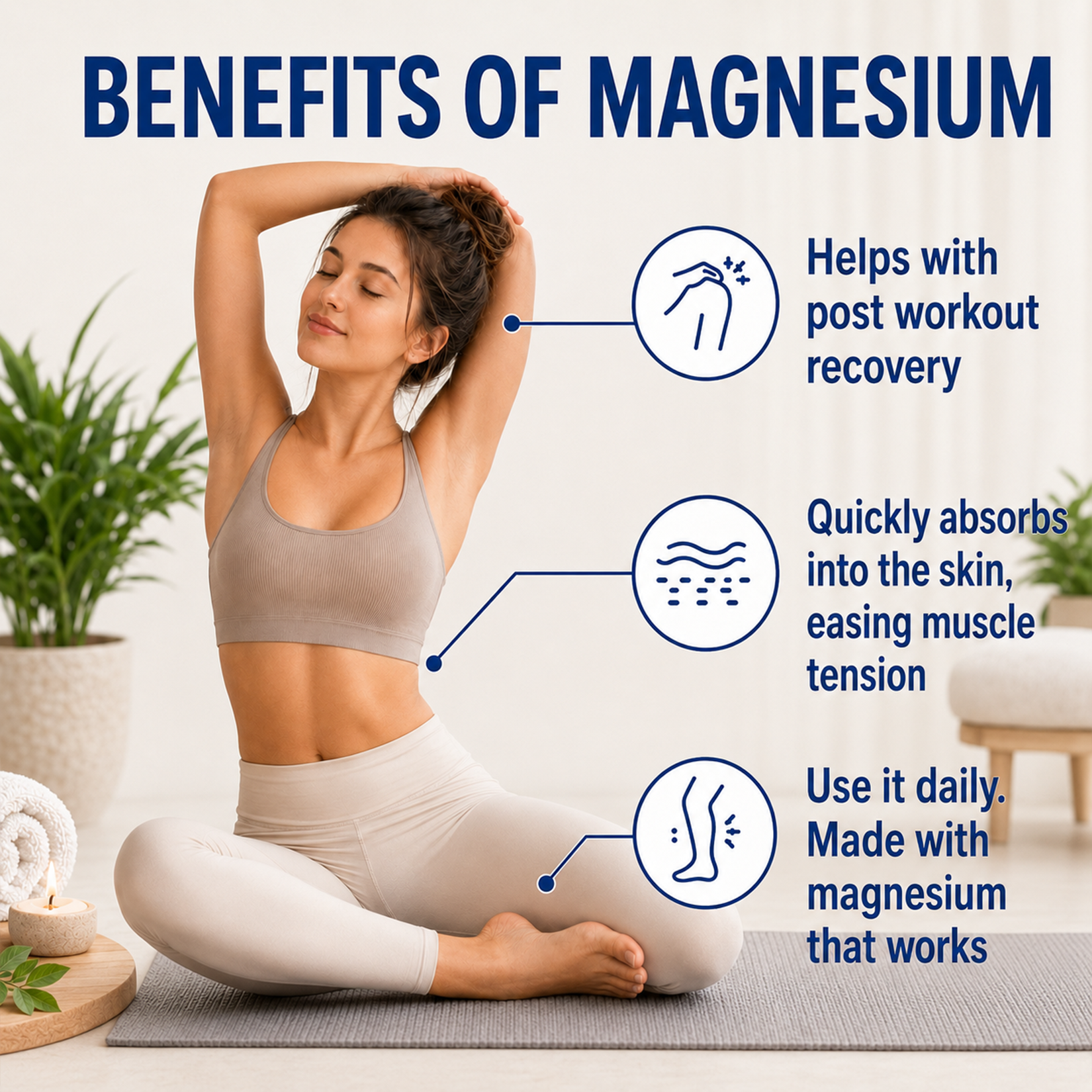Jtopyrt Magnesium Oil Spray for Relaxing Rejuvenating Muscles and Joints 260ml 8.79 fl oz