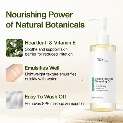 Jtopyrt Fragrance-Free Makeup Remover for Face & Eyes Pure Cleansing Oil, Natural Oil Cleanser for Face, Makeup Blackhead Remover