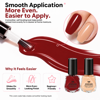 Morovan Nail Polish Set 8 Colors Neutral Nude Pink, Spring Summer Quick Dry Manicure Kit, DIY Nail Art for Home & Salon, Perfect Gift for Women & Girls