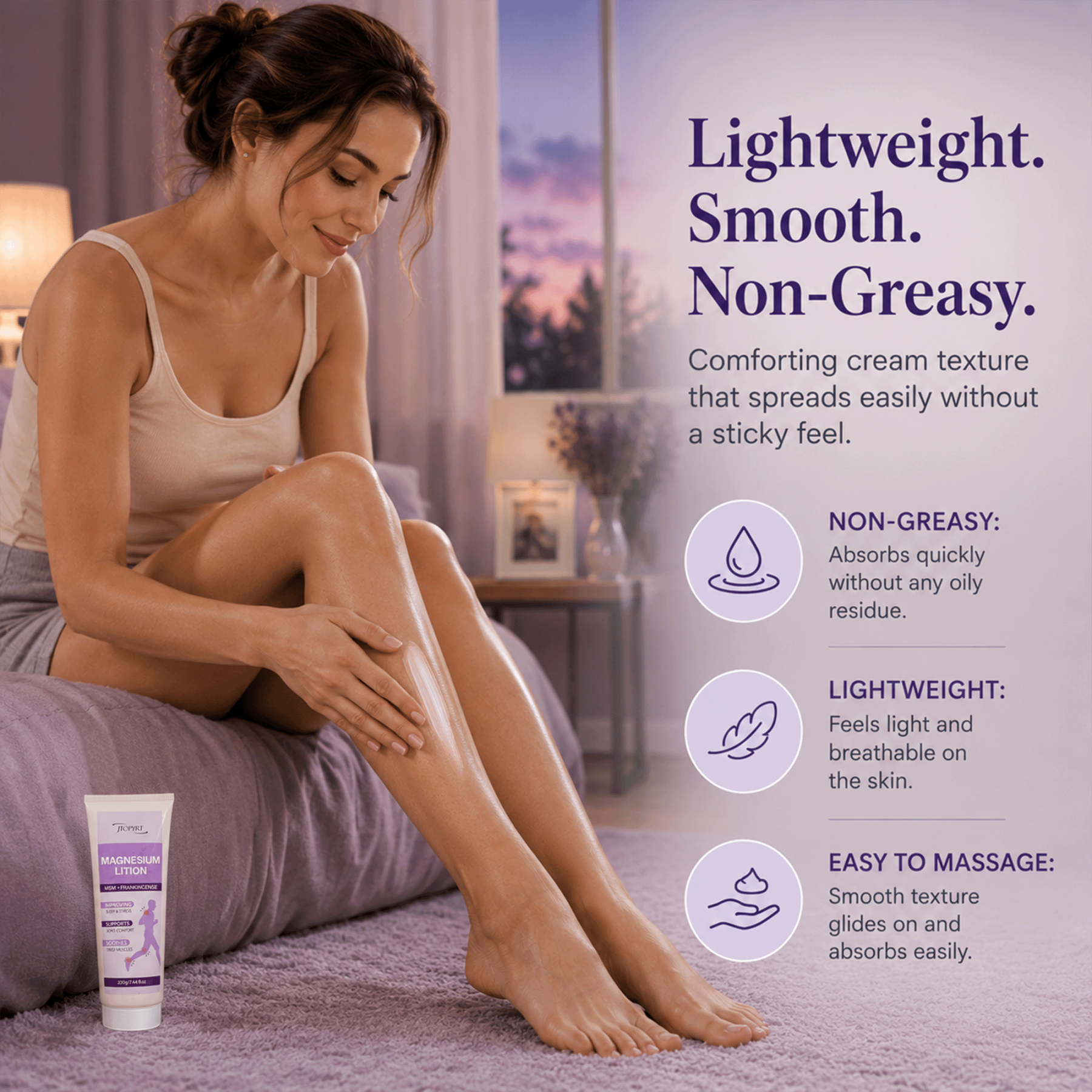 Jtopyrt Magnesium Cream for Supports Sleep and Stress Relief 200g 6.76 fl oz