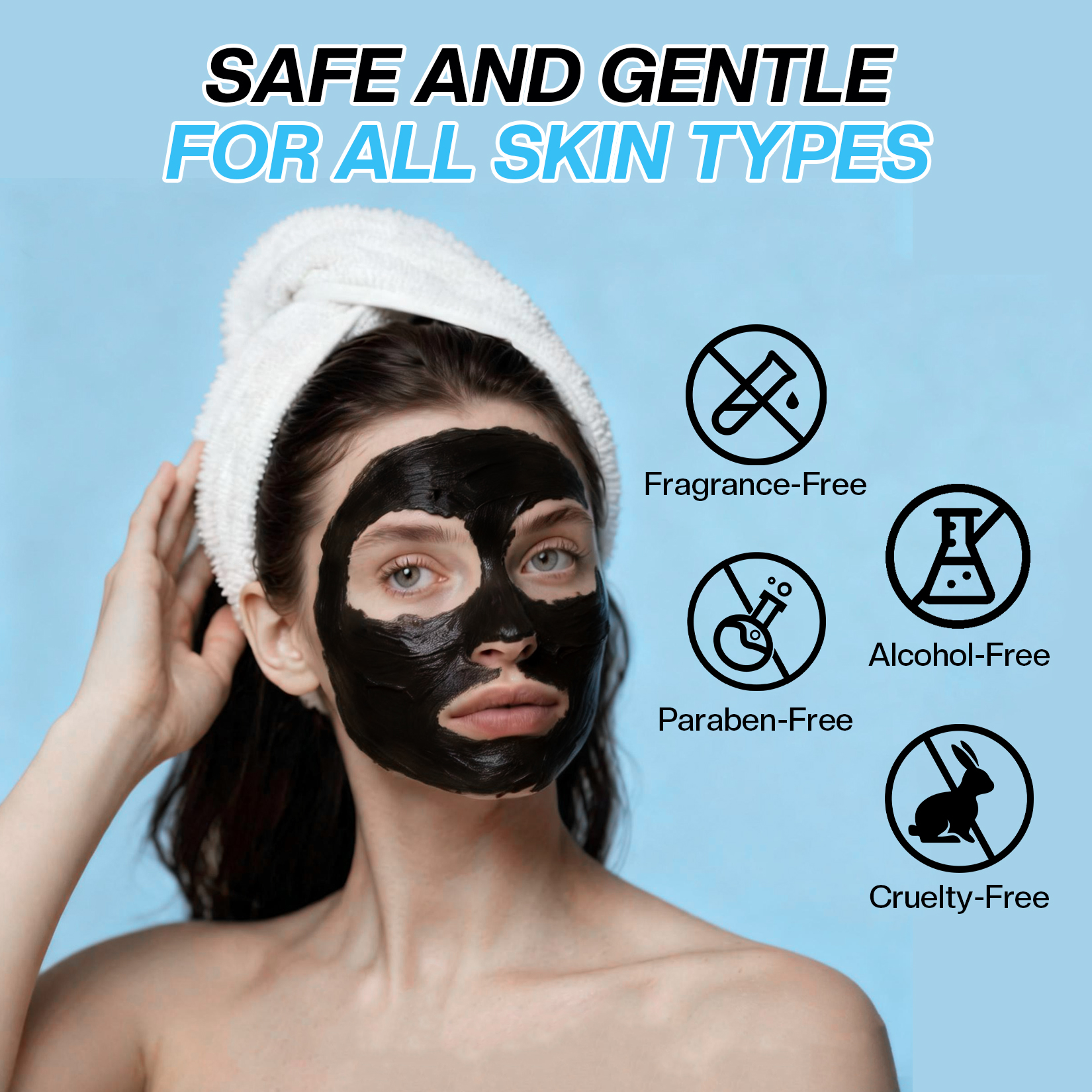 Jtopyrt Dead Sea Mud Mask for Face and Body Face Mask and Body Mud for Acne, Blackheads, and Oily Skin