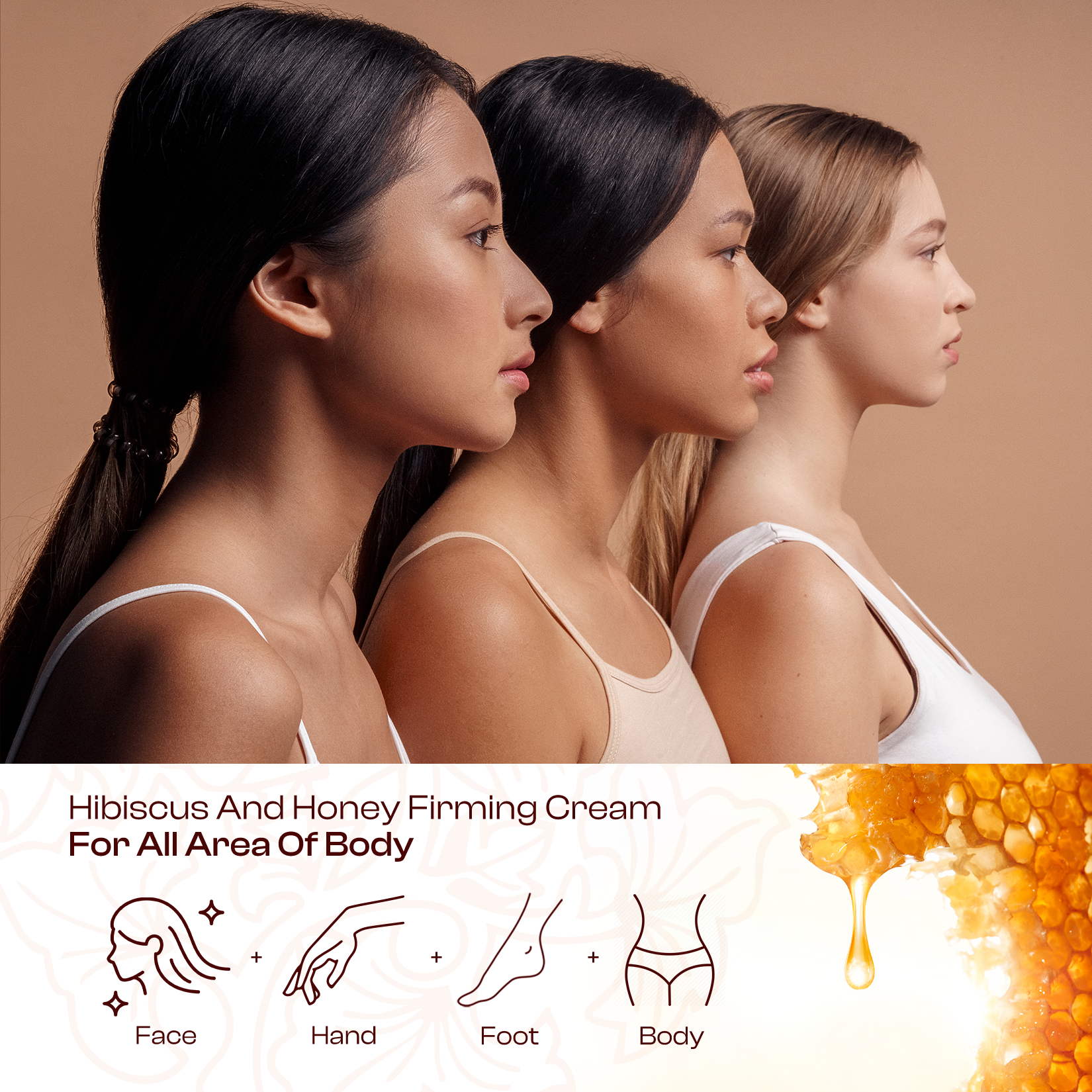 Hibiscus & Honey Firming Cream for Neck & Face – Collagen-Infused Anti-Aging Moisturizer with Retinol & Hyaluronic Acid – Skin Tightening Lotion to Reduce Lines & Crepey Skin – 1.7 oz