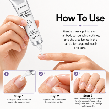 Morovan Nail Repair Gel Cream, Strengthens Nails & Conditions Cuticles, Fast-Absorbing Non-Greasy Formula, 1 fl.oz													