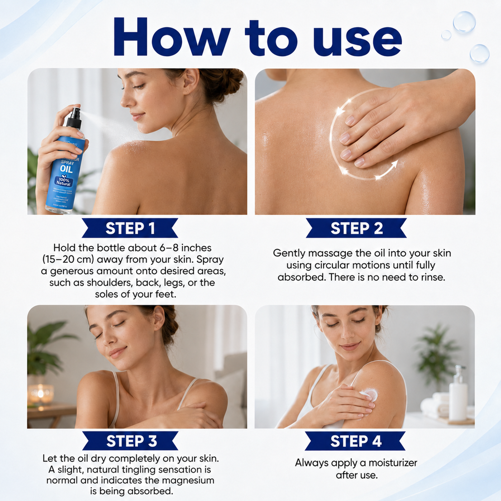 Jtopyrt Magnesium Oil Spray for Relaxing Rejuvenating Muscles and Joints 260ml 8.79 fl oz