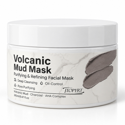 Jtopyrt Volcanic Mud Mask Deep Cleansing and Oil Control Face Mask for Pore Purifying 250g/8.8 fl oz