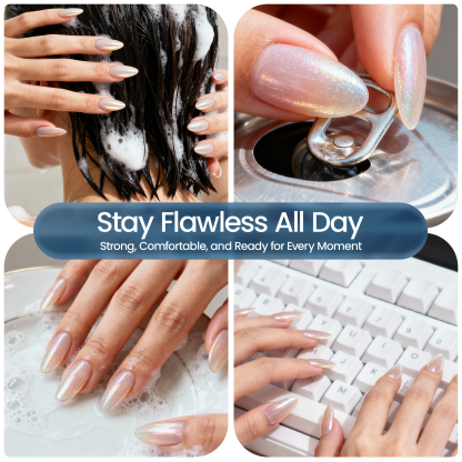 Morovan Long Almond Nail Tips Full Cover Clear Gelly Nails Tips Half Matte Acrylic Tips for Home DIY Salon Manicure 510PCS 15 Sizes