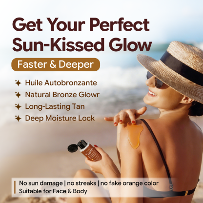 Jtopyrt Self Tanning body oil for A Long-Lasting Natural Bronze Glow for Face and Body