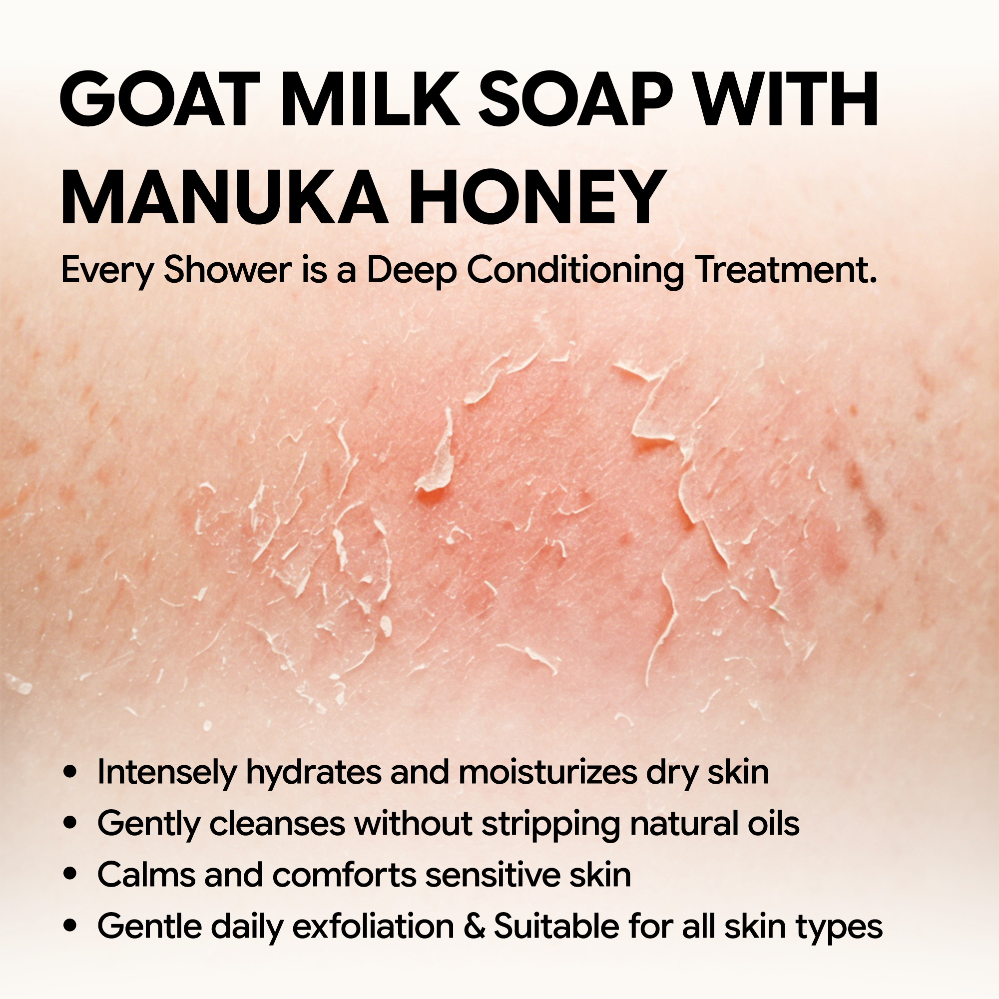 Goat Milk Soap Manuka Honey Moisturizing Bar for Face Body Sensitive Skin 4 Bars 5 oz Each