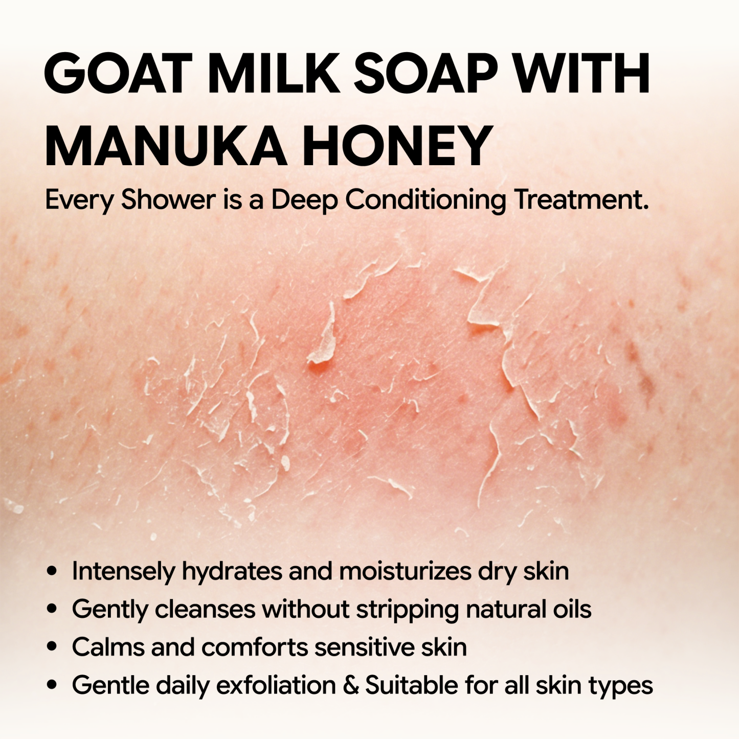 Goat Milk Soap Manuka Honey Moisturizing Bar for Face Body Sensitive Skin 4 Bars 5 oz Each