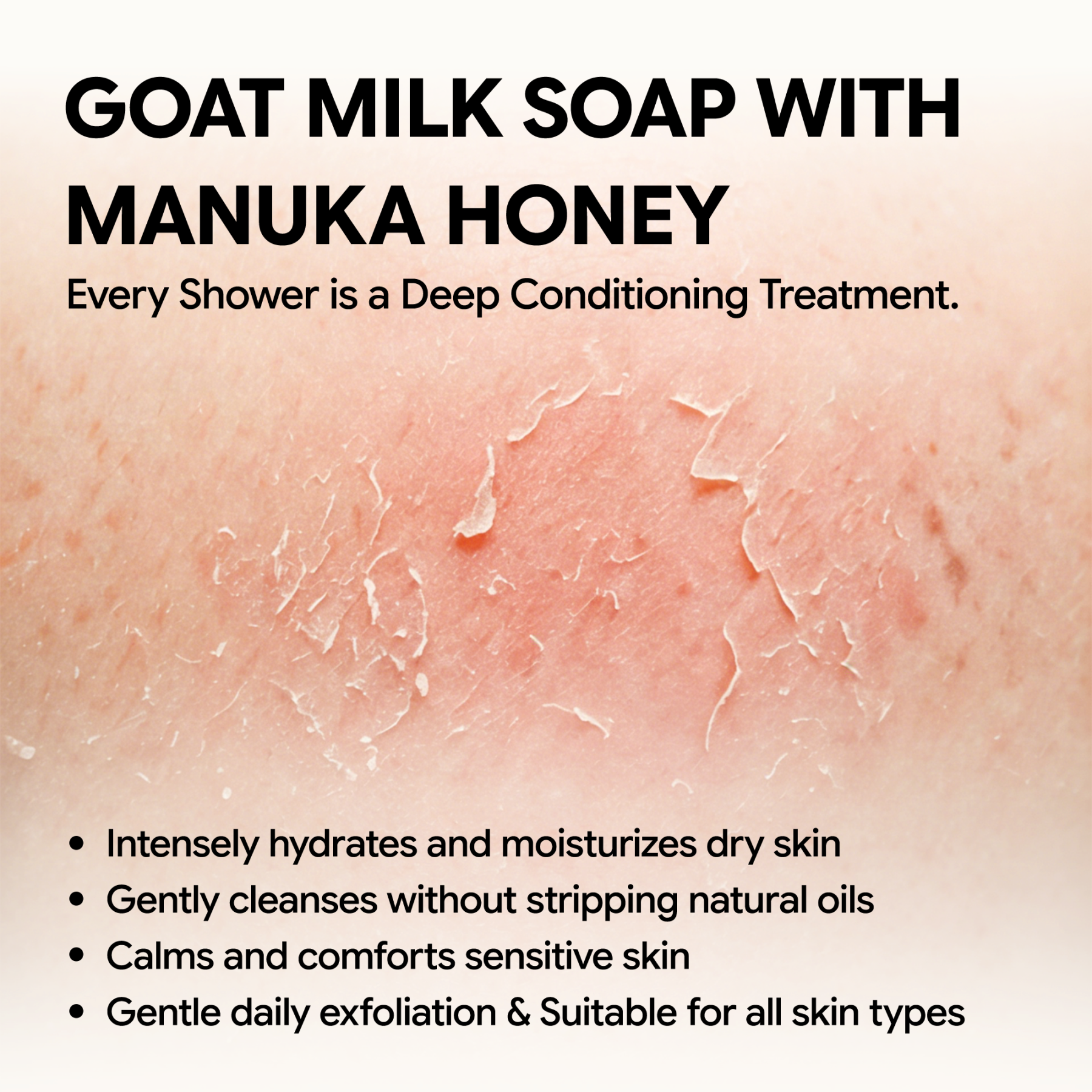 Goat Milk Soap Manuka Honey Moisturizing Bar for Face Body Sensitive Skin 4 Bars 5 oz Each