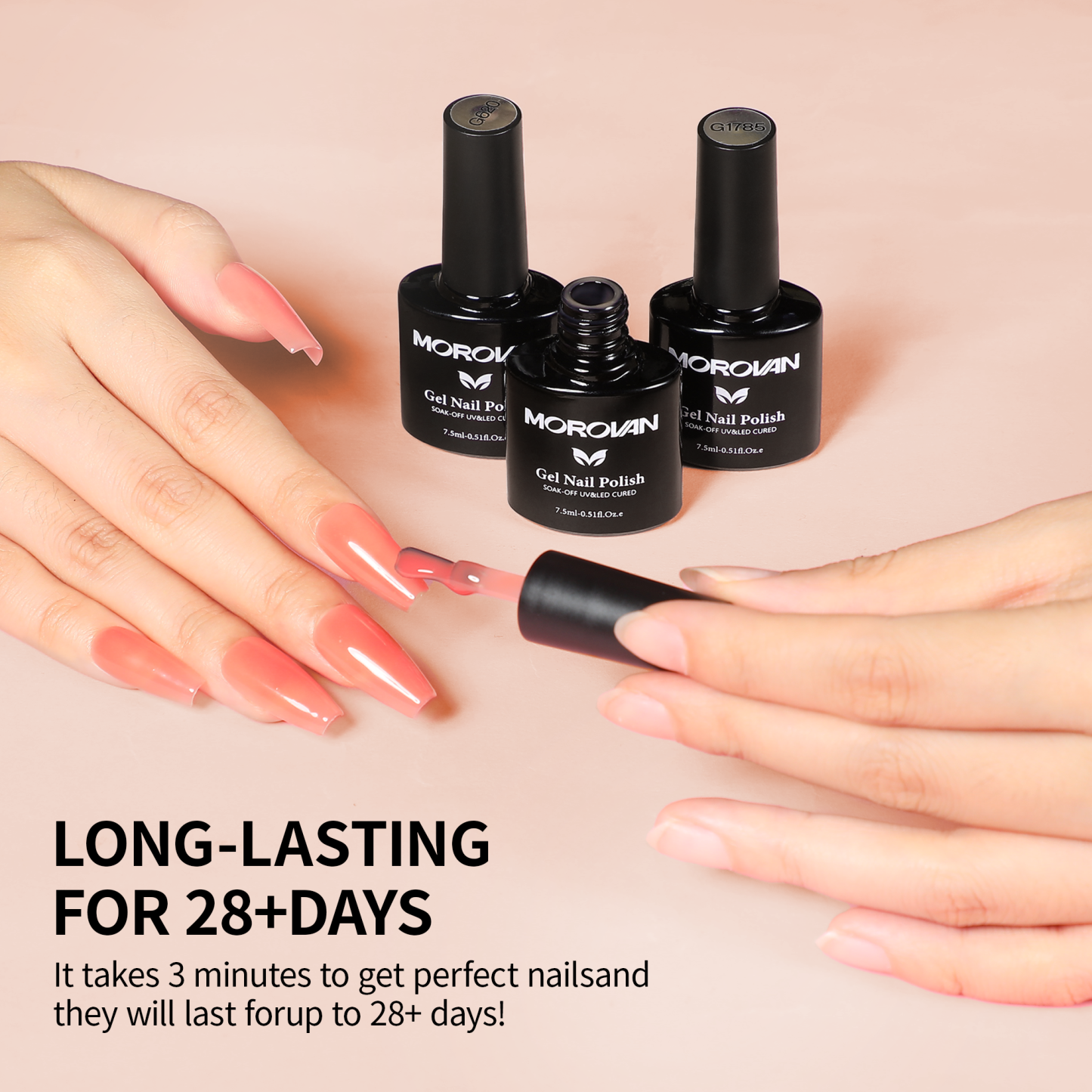 Morovan gel nail polish starter kit -6 colors, salon grade DIY nail enhancement kit