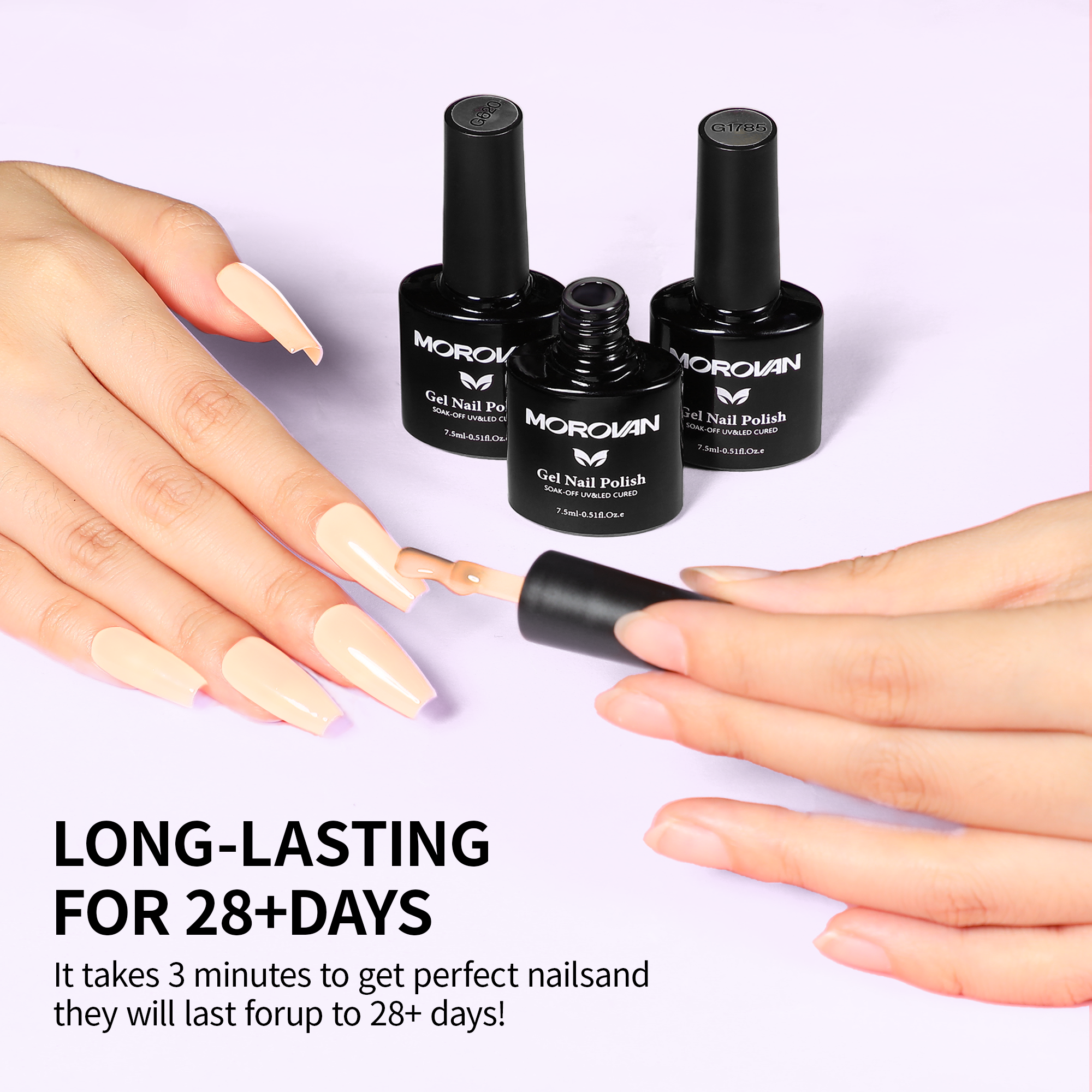 Morovan Gel Nail Polish Starter Kit - 6 Colors, Salon Grade DIY Nail Enhancement Kit​
