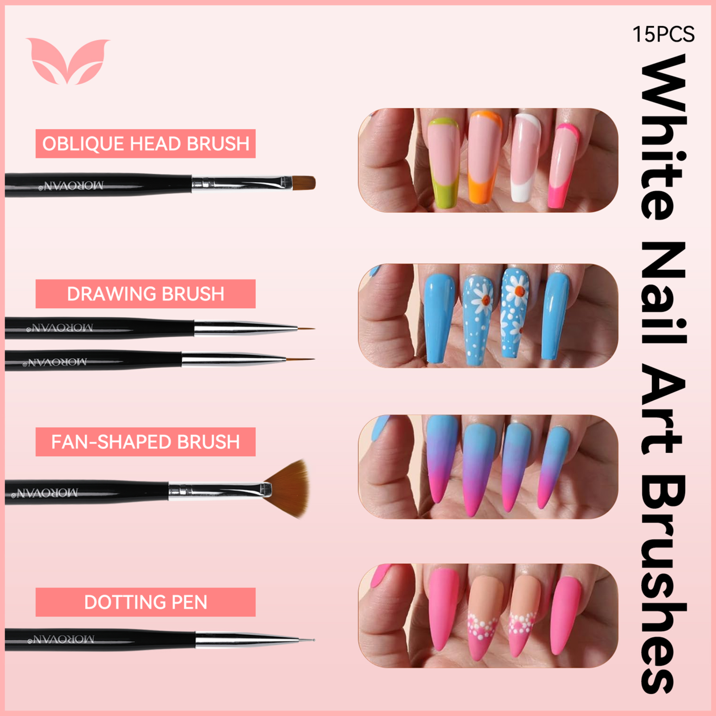 Morovan Professional Electric Nail Drill Machine Kit for Acrylic Gel Dip Powder with Nail Drill Bits Sanding Bands