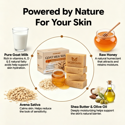 Goat Milk Soap Manuka Honey Moisturizing Bar for Face Body Sensitive Skin 4 Bars 5 oz Each