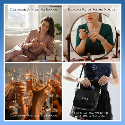 Morovan Gel Nail Polish Remover,Gel Remover for Nails No Need to Soak or Wrap, Quickly Remove Nail Polish in 3-5 Minutes, Professional Nail Remover Kit