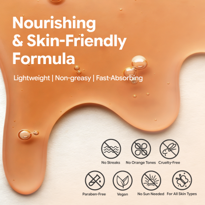 Jtopyrt Self Tanning body oil for A Long-Lasting Natural Bronze Glow for Face and Body