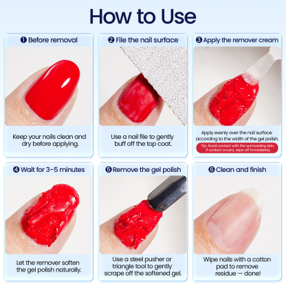 Morovan Gel Nail Polish Remover,Gel Remover for Nails No Need to Soak or Wrap, Quickly Remove Nail Polish in 3-5 Minutes, Professional Nail Remover Kit