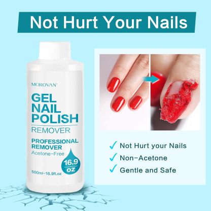 Morovan Gel Nail Polish Remover Kit 16oz Professional Nail Polish Remover Set