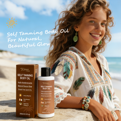 Jtopyrt Self Tanning body oil for A Long-Lasting Natural Bronze Glow for Face and Body