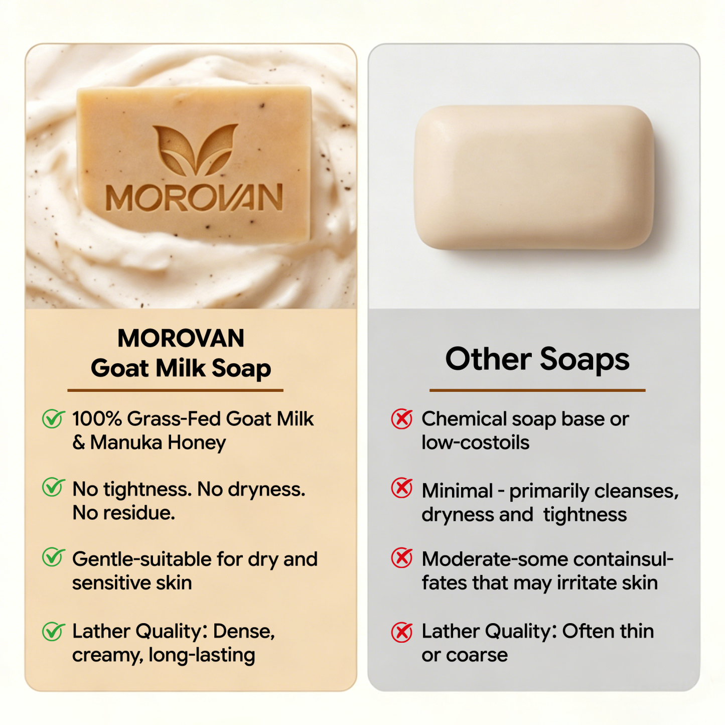 Goat Milk Soap Manuka Honey Moisturizing Bar for Face Body Sensitive Skin 4 Bars 5 oz Each