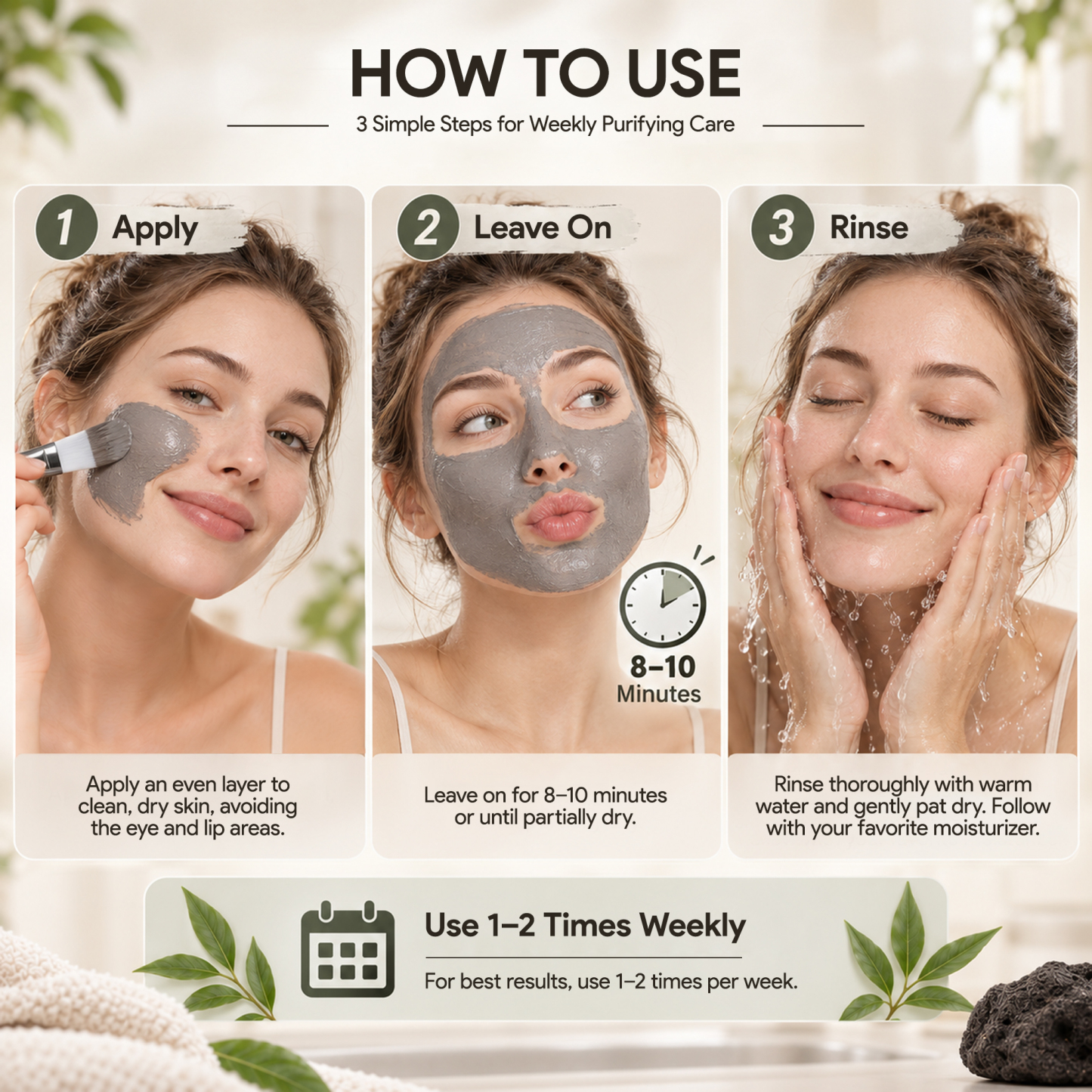 Jtopyrt Volcanic Mud Mask Deep Cleansing and Oil Control Face Mask for Pore Purifying 250g/8.8 fl oz